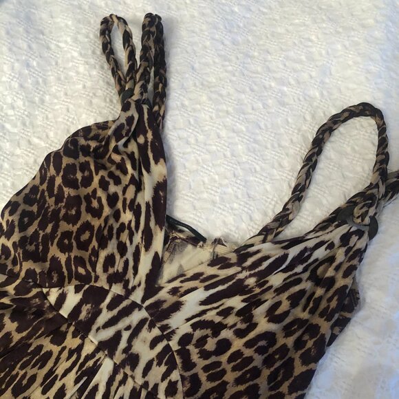 Elie Tahari 100% Silk Animal Print Mini Dress - Picture 5 of 7